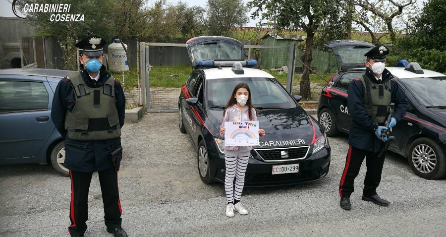 Durante i controlli a Belvedere, carabinieri ricevono una sorpresa dalla piccola Sofia 51 CC Belvedere