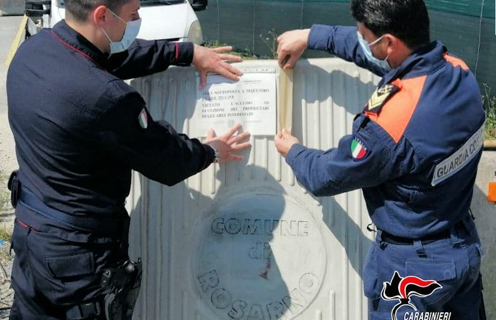 Smaltimento illecito di rifiuti e discariche a cielo aperto. Scattano i sequestri 51 Carabinieri e guardia costiera sequestro