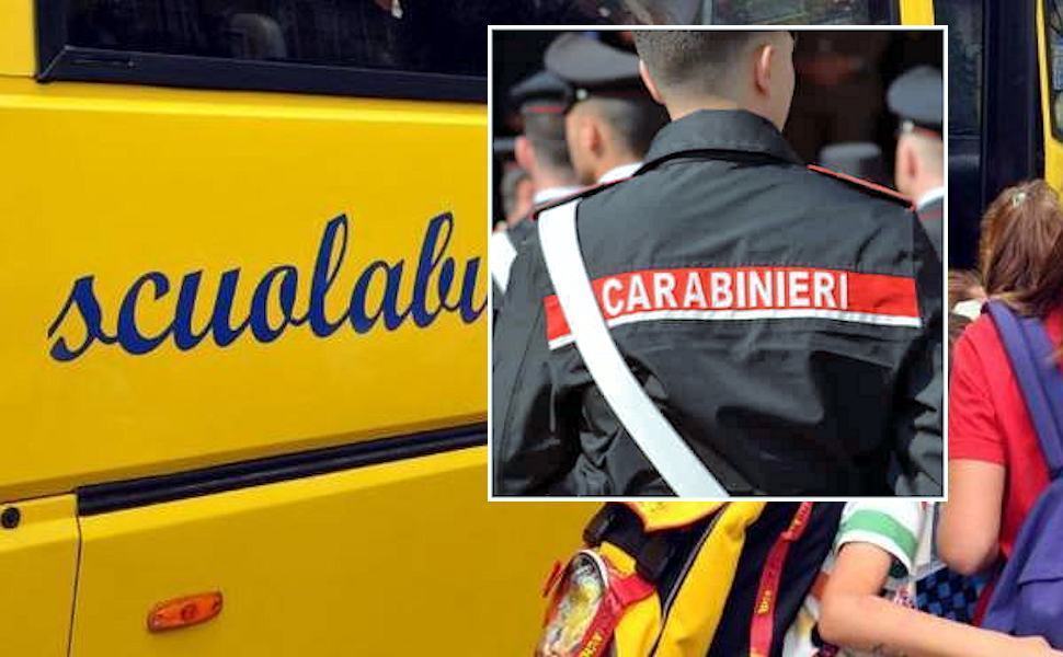 Carabinieri eroe scuolabus