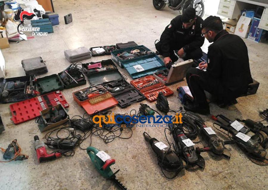 Ricettazione, recuperata refurtiva dal valore di 20mila euro 51 Carabinieri refurtiva