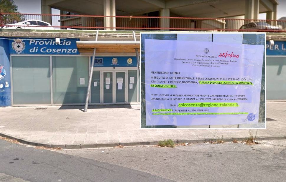 Chiuso al pubblico il centro per l'impiego "uffici di Vaglio Lise inadeguati" 51 Centro per impego cosenza chiuso