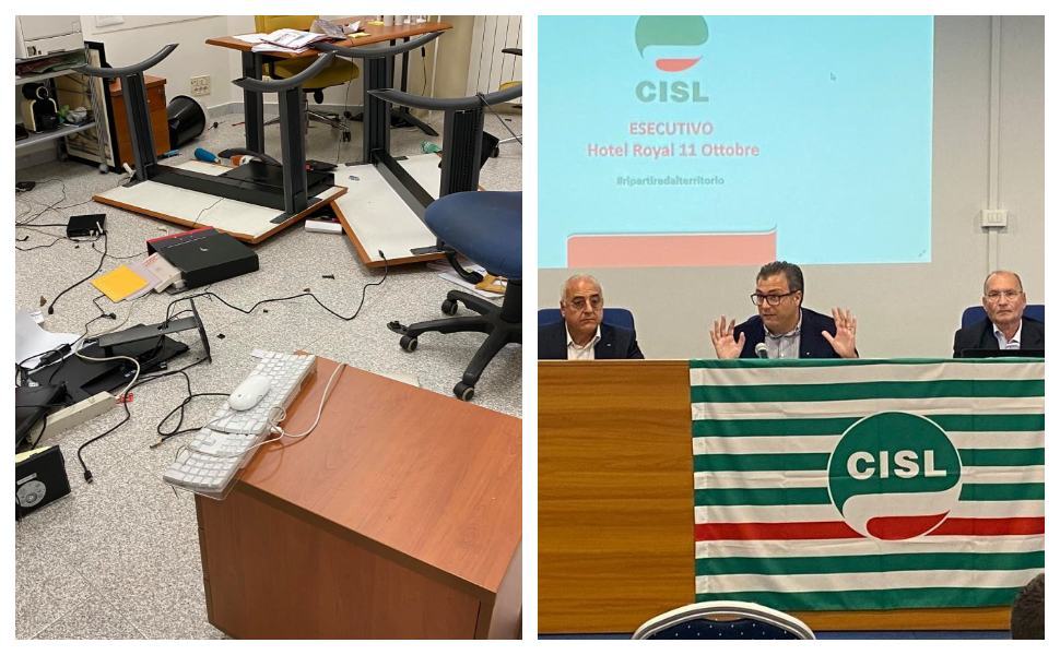 Assalto alla sede della Cgil, da Cosenza il "No allo squadrismo e al terrore" 51 Cisl cosenza assalto Cgil
