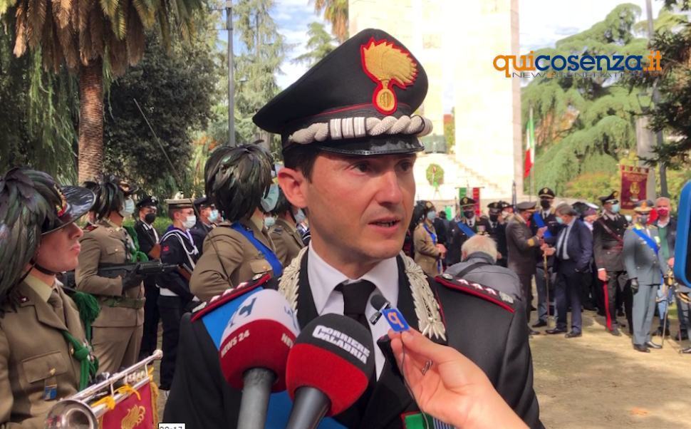 Comandanre Carabinieri proviciale Cosenza Spoto