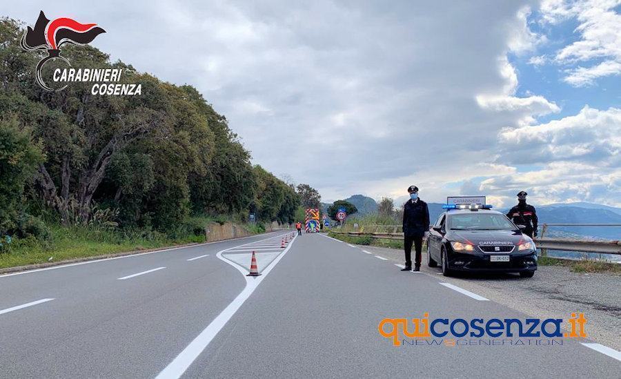 FOTO - Coronavirus, controlli sulla Statale 18 tra Cetraro e Cittadella 51 Controlli Cosenza Carabinieri4