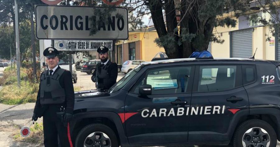 Corigliano Scalo carabinieri posto blocco