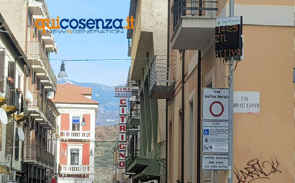 Cosenza ZTL via Adige Cinema Citrigno