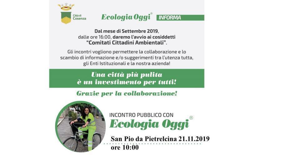Ecologia Oggi incontro piazza San Pio da Pietralcina