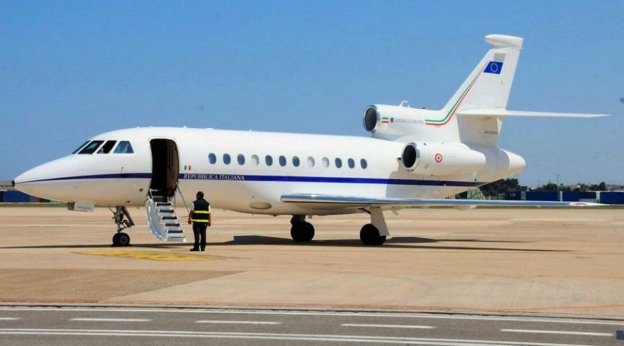 Volo urgente dell'aeronautica da Lamezia a Brescia per un bimbo in pericolo di vita 51 Falcon 900