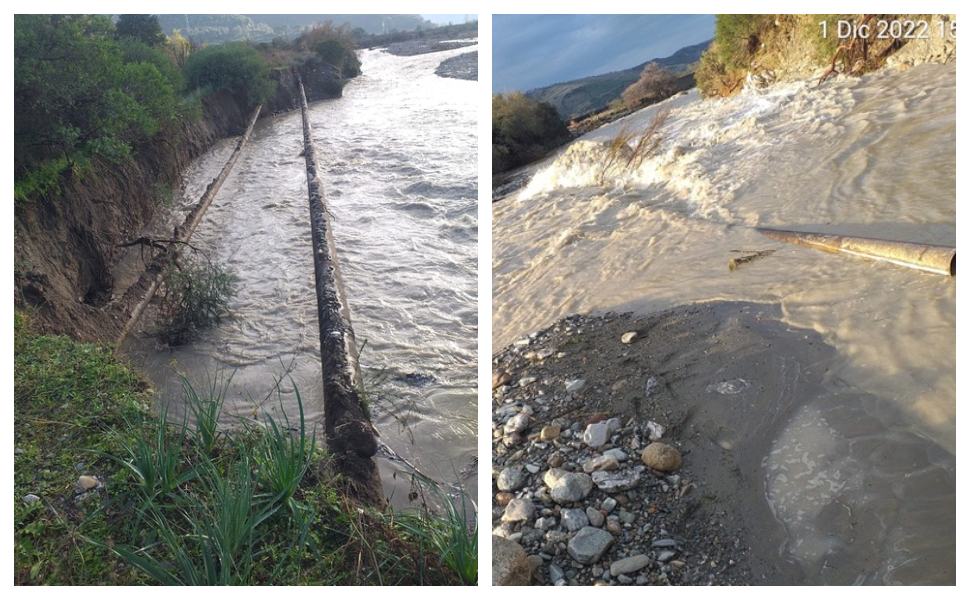 Fiume Trionto esondazione