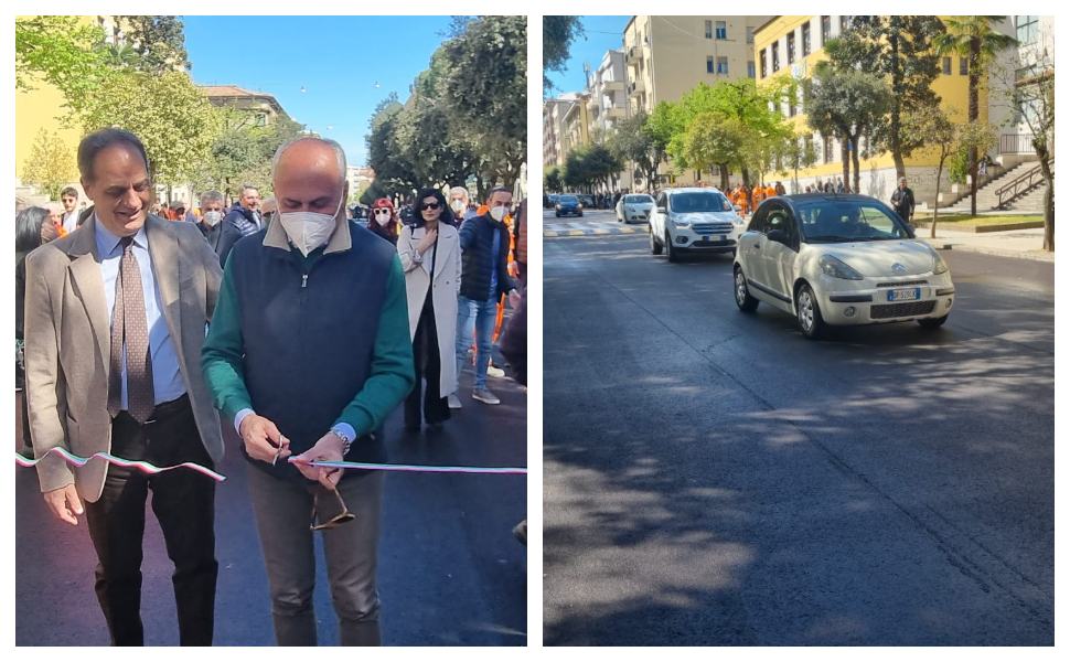 Riaperto il traffico a via Roma. Il sindaco Caruso "sono stato di parola" 1 Foto inaugurazione Via Roma