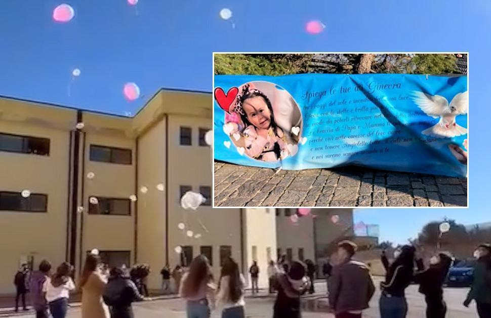 Strappata alla vita dal covid a soli 2 anni. L'ultimo saluto a Ginevra "ciao angelo" 51 Ginevra Funerali ok