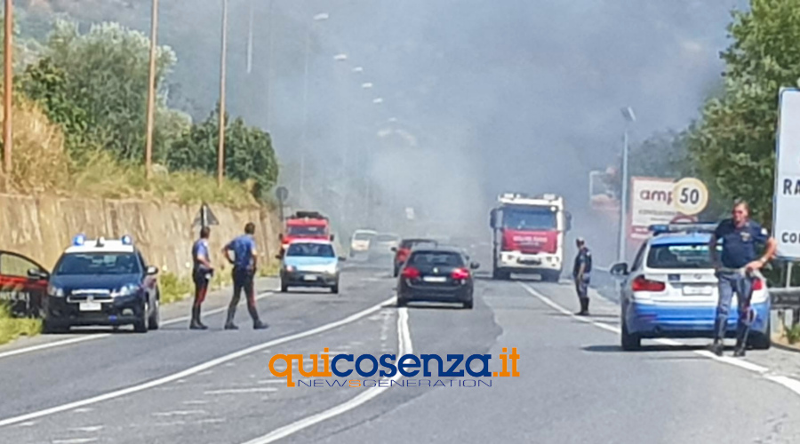 Altra giornata di fuoco nel cosentino. Fiamme a San Fili e a ridosso della 107 a Rende 55 Incendio Rende 1
