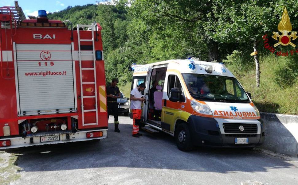 Incidente ambulanza vigili del fuoco