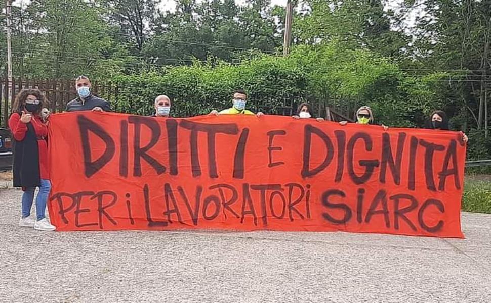 Lavoratori Siarc protesta
