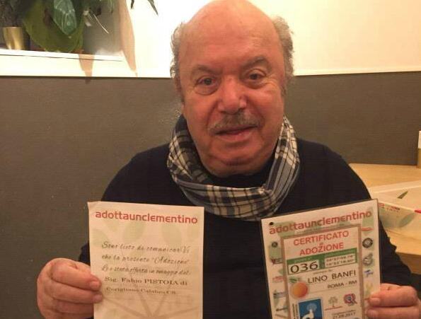 Lino Banfi con clementine