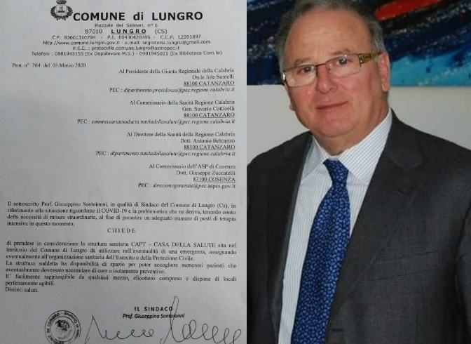 Coronavirus, sindaco di Lungro mette a disposizione struttura sanitaria per emergenza 74 Lungro 2