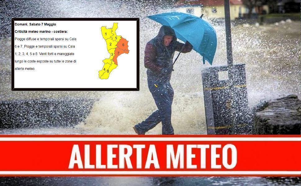 Maltempo allerta meteo pioggia vento 1 2