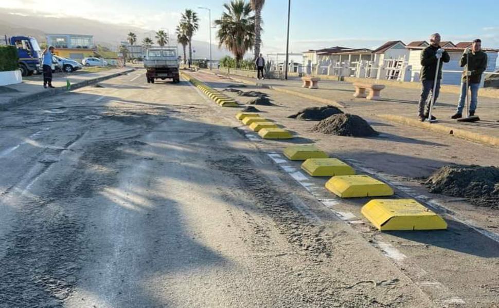 Mareggiata Paola Lungomare