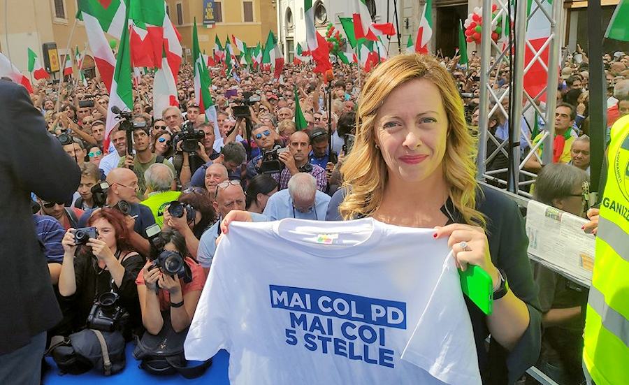 Meloni protesta