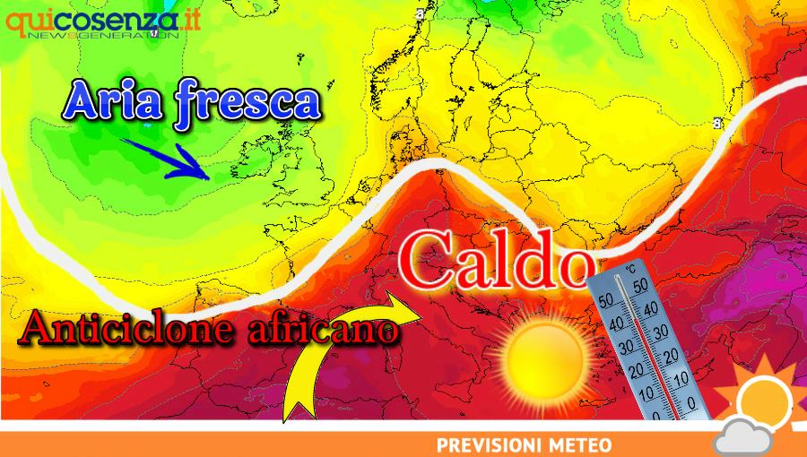 Meteo Caldazza 28 30 luglio mappa ok2
