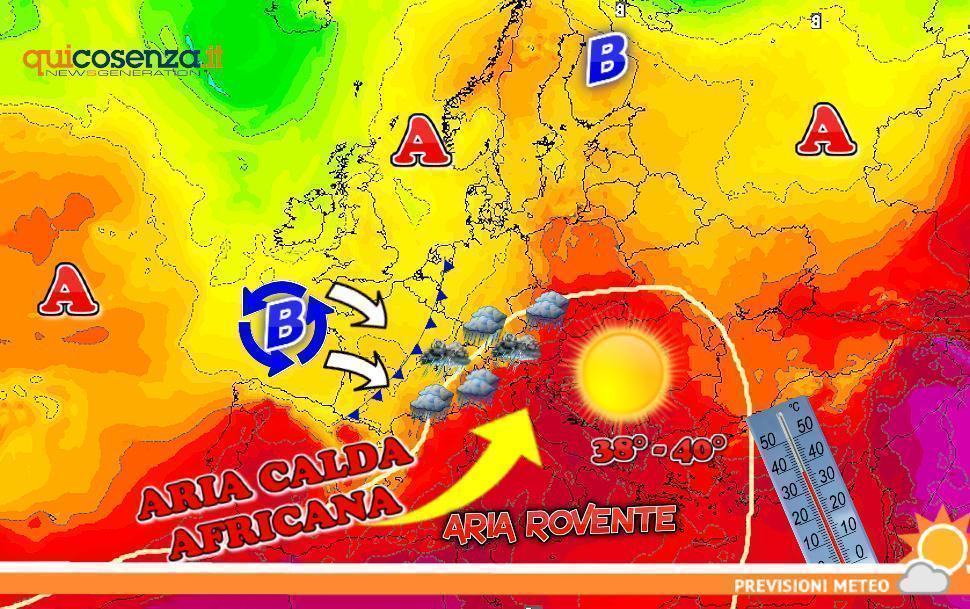 Meteo Cosenza 23 25 Luglio ok grafica