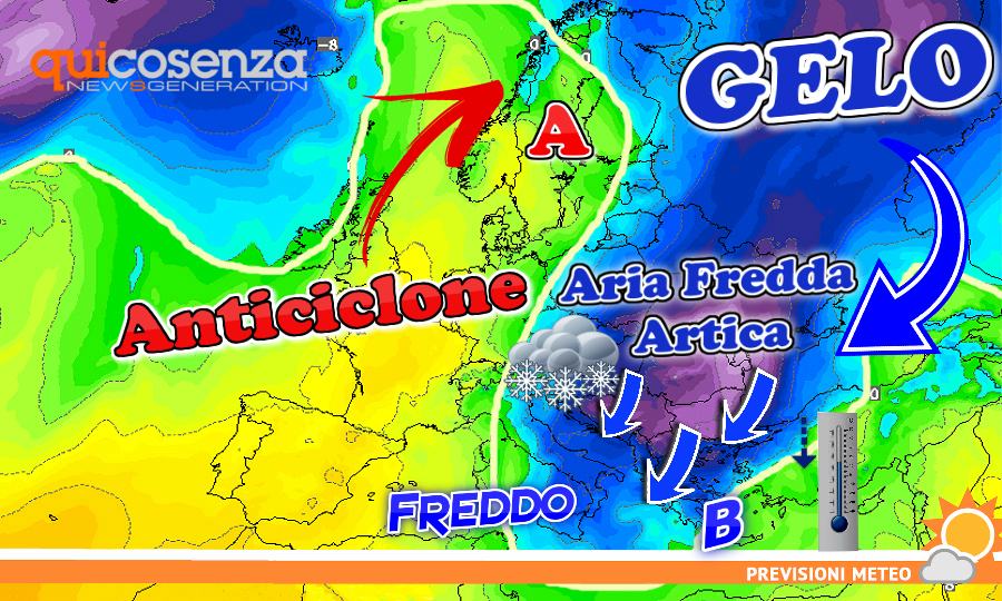 Meteo Cosenza irruzione gelida fine febb home