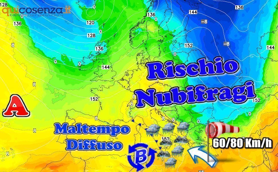 Meteo Cosenza ottobre maltempo