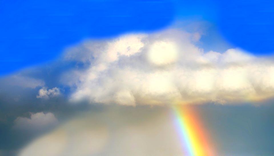 Meteo temporale arcobaleno