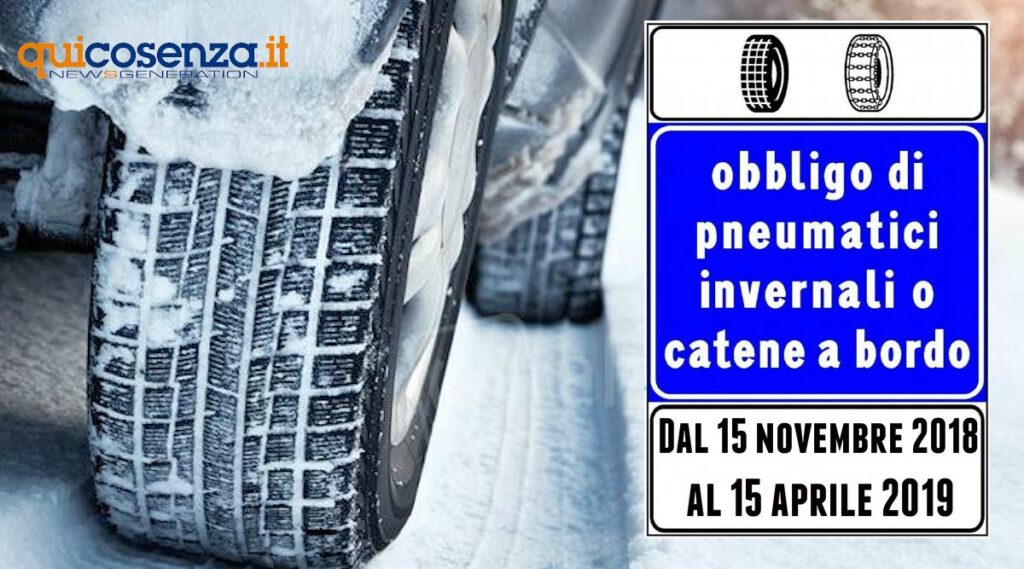 Catene da neve e pneumatici invernali, giovedì scatta l’obbligo. Tutti i tratti interessati 4 Obbligo Catene e gomme invernali2018