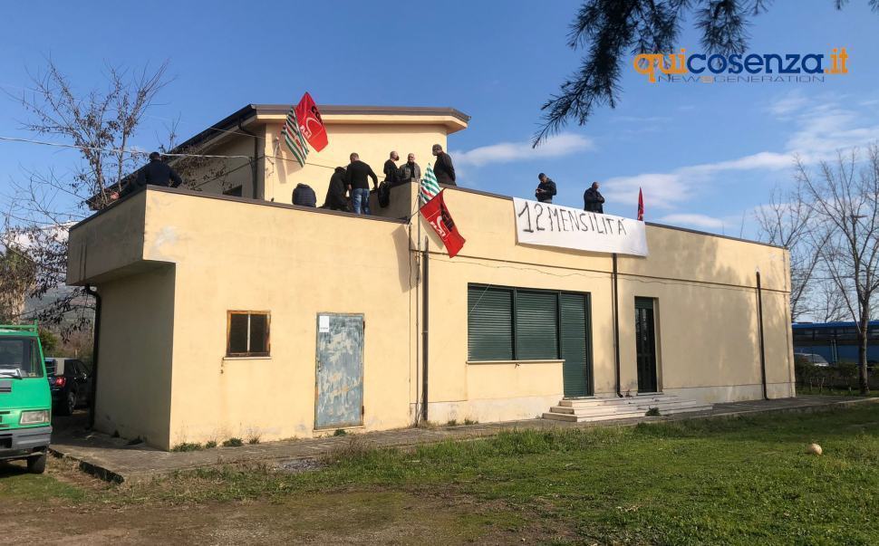Operai Consorzio bonifica protesta