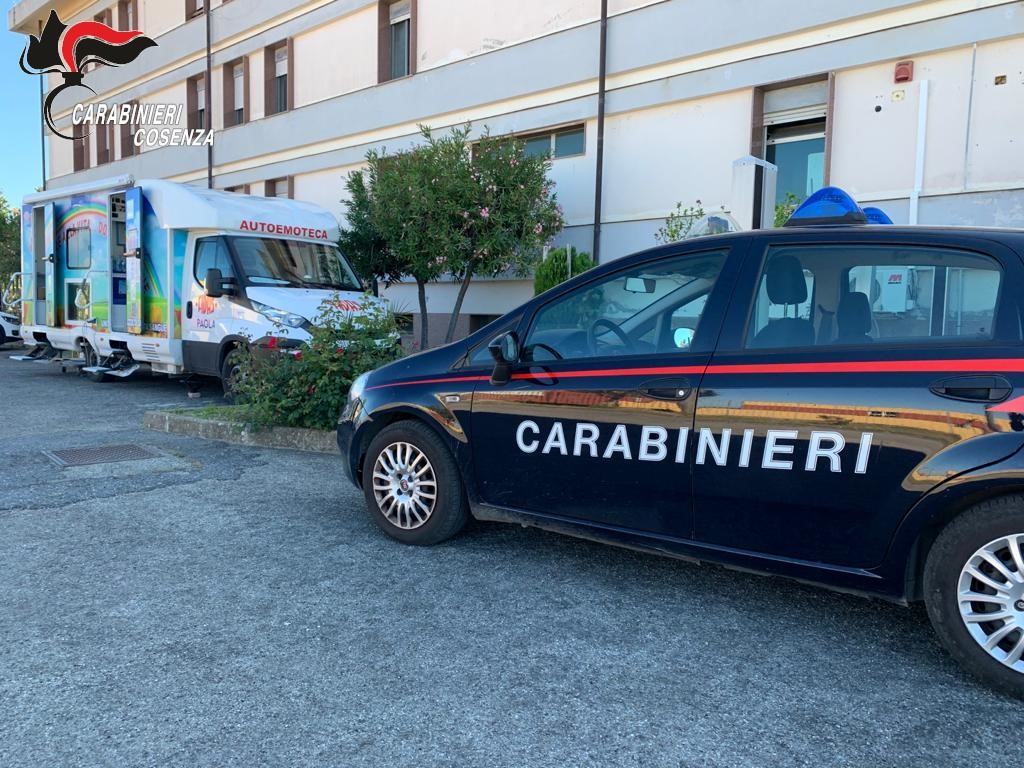Paola CS. Raccolta sangue presso la Compagnia Carabinieri.