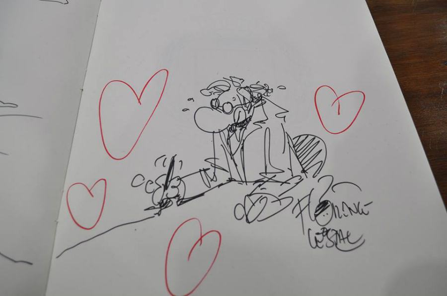 Pennac Firma e disegno su libro donore 2