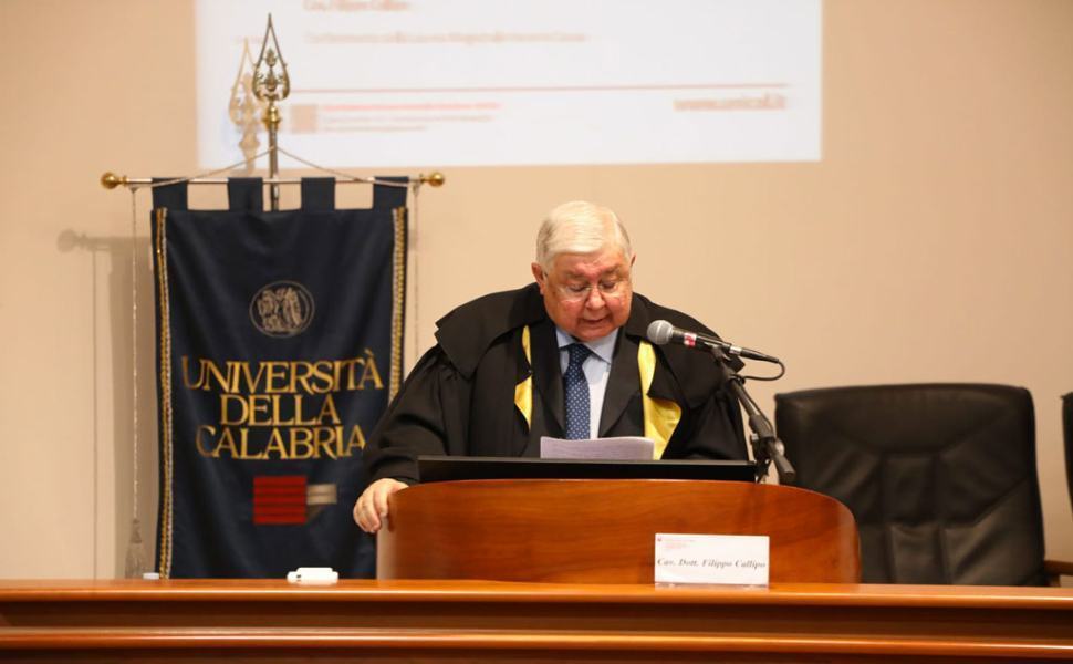 Pippo Callipo durnate la Lectio Magistralis 1