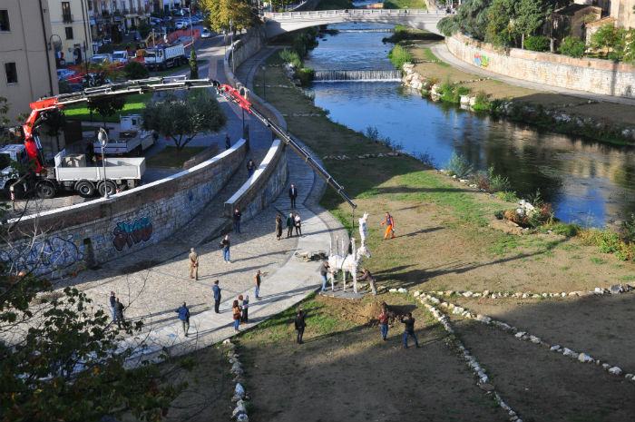 Posizionamento Statua Alarico 1