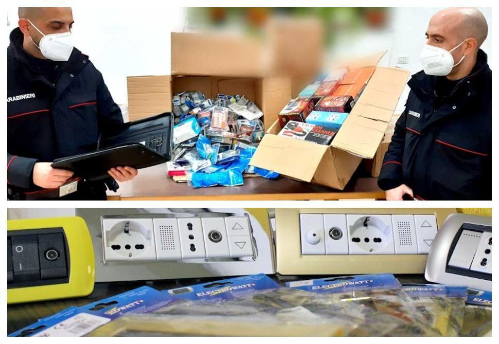 Prodotti di elettronica pericolosi e a prezzi vantaggiosi. Blitz in un negozio 51 Prodotti elettrici illegali