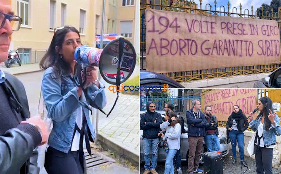 Protesta FemIn Cosenza annunziata Aborto 1