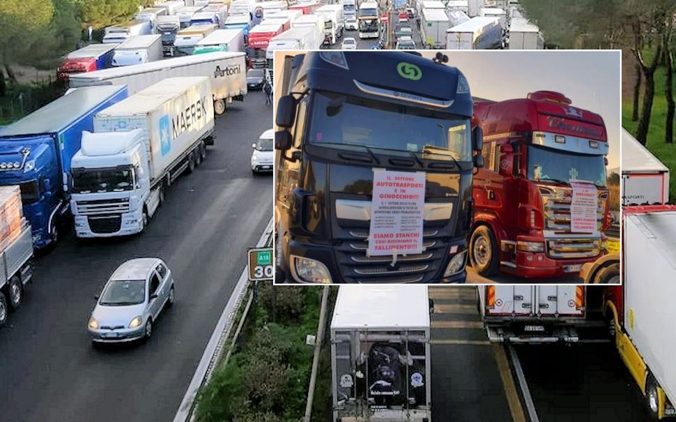 Autotrasportatori, è rivolta! Le Regioni "subito un tavolo o non arriveranno più merci" 77 Protesta camionisti ok