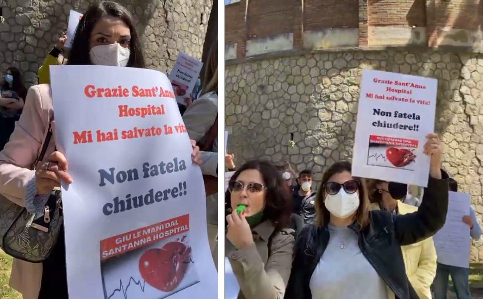 Protestano i lavoratori del Sant'Anna Hospital: "non fateci chiudere" 51 Protesta sant anna hospital 1