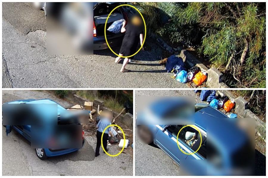 Ripresi dalle videotrappole mentre abbandonano rifiuti in strada. Identificati e multati 53 Rifiuti Falerna