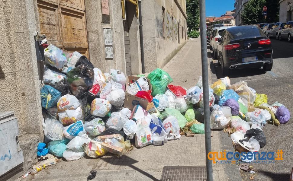 Cosenza, pulizia della "monnezza" dalle strade. Domani niente raccolta dell'organico 51 Rifiuti a Cosenza spazzatura