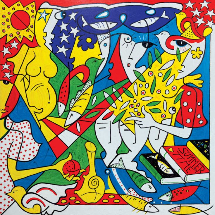 SUMMERTIME dipinto olio su tela cm