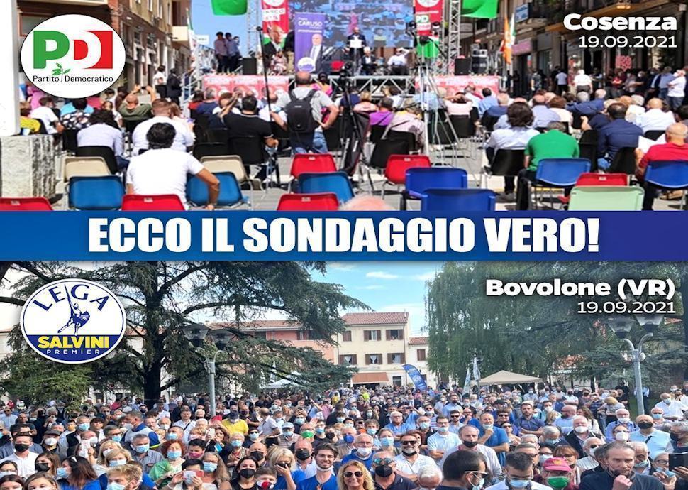 Salvini "a Cosenza sedie vuote per Letta e il Pd, altro che sondaggi" 51 Salvini 1 1