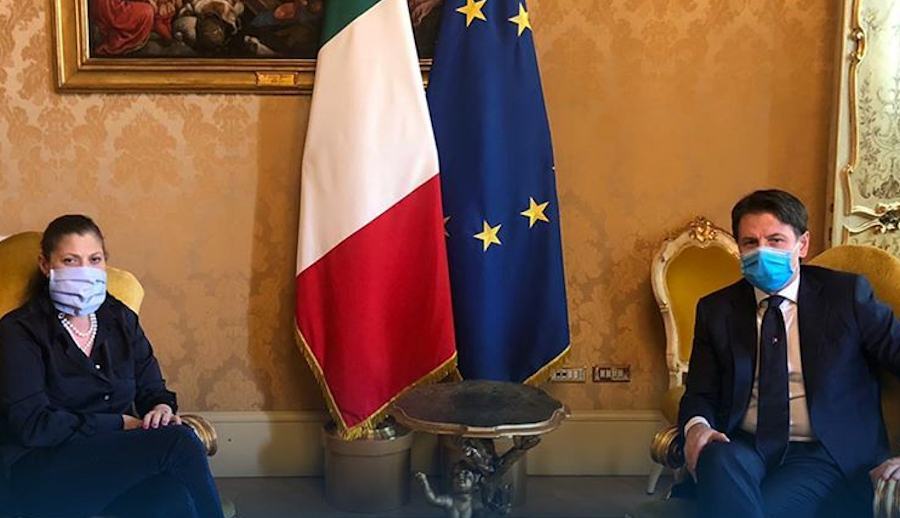 Incontro tra la Santelli e il premier Conte "fase 2, sanità e sblocco delle opere pubbliche" 51 Santelli Conte