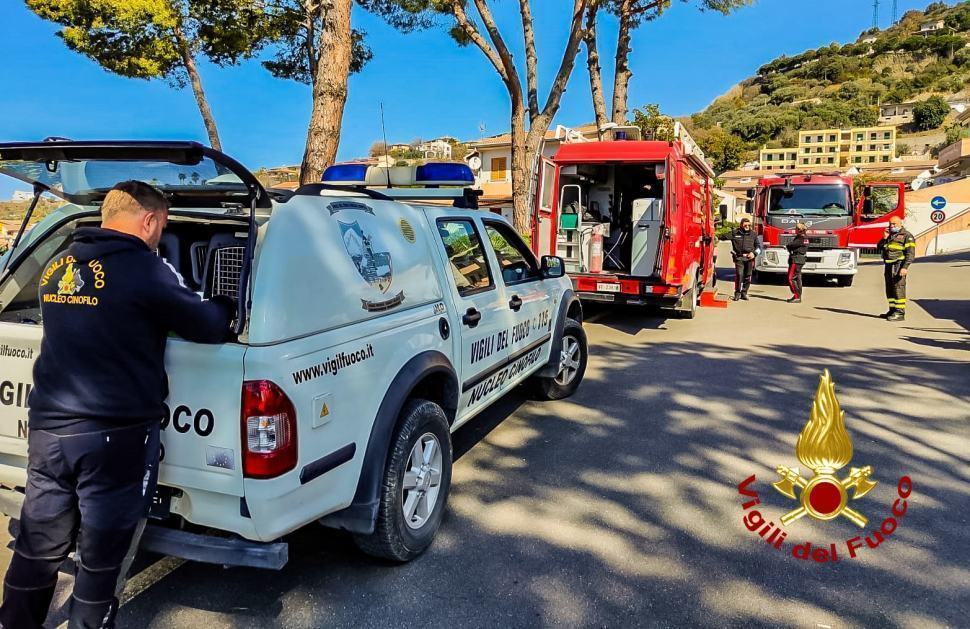 Scomparso ricercge vigili del Fuoco Diamante