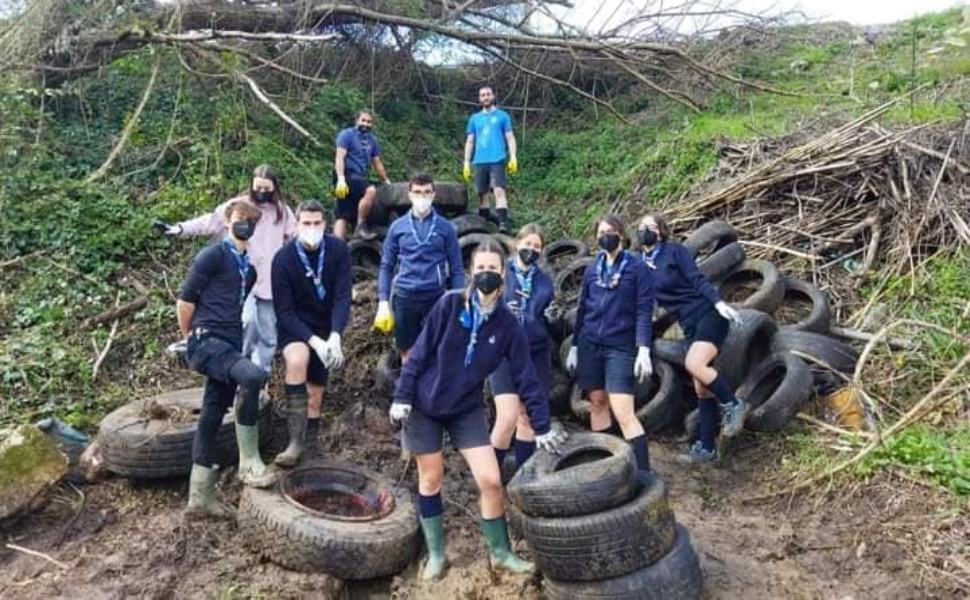 Scout raccolta pneumatici legambiente serre cosentine 02
