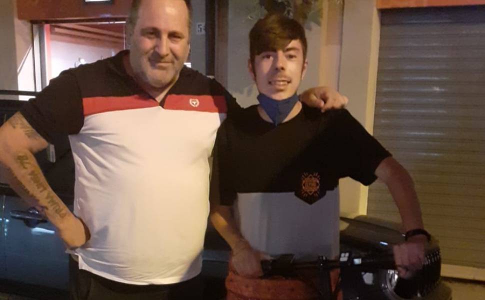 Lieto fine per Giovanni, restituita la bici al rider cosentino 51 Sergio Crocco e Giovanni