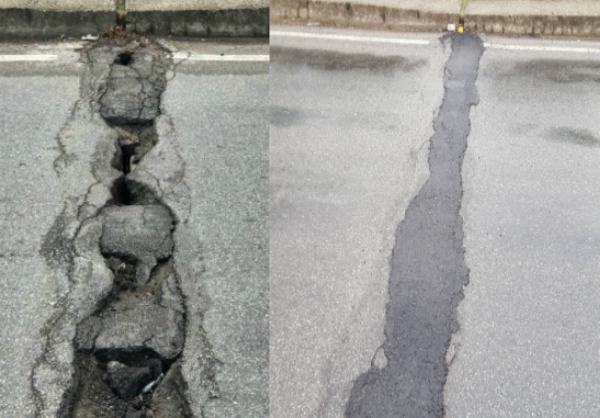 FOTONOTIZIA - Riparato lo squarcio sul ponte che collega Cosenza a Roges 51 Squarcio riparato