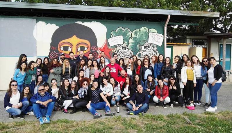 Studenti Unical a Scampia nel 2017 sul Fondo Lamberti confiscato alla camorra
