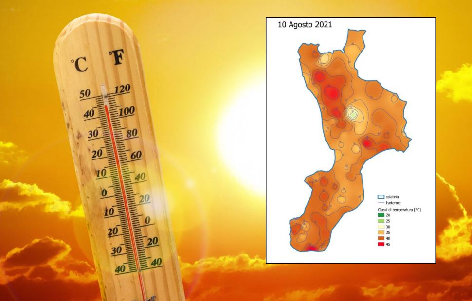 Caldo record in Calabria, il 10 agosto superati i massimi storici. Picco di 45,4 gradi 51 Temperature Calabria 10 agosto