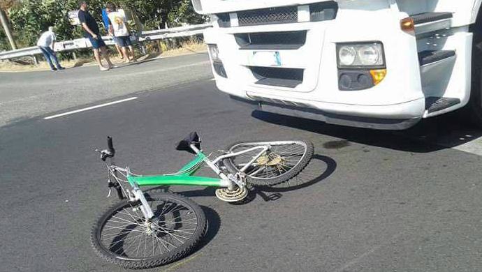 bici tir corigliano incidente